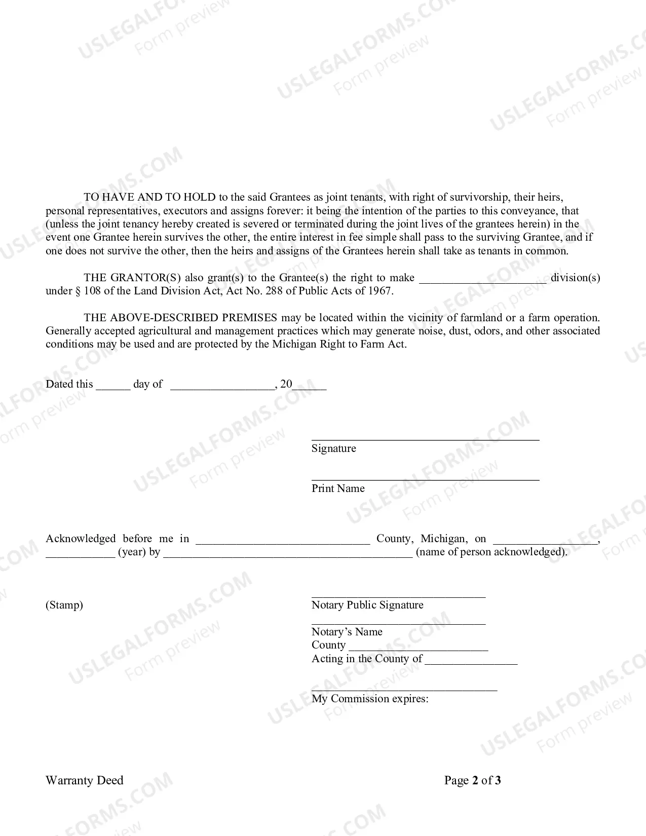 Preview Warranty Deed from Individual to Husband and Wife