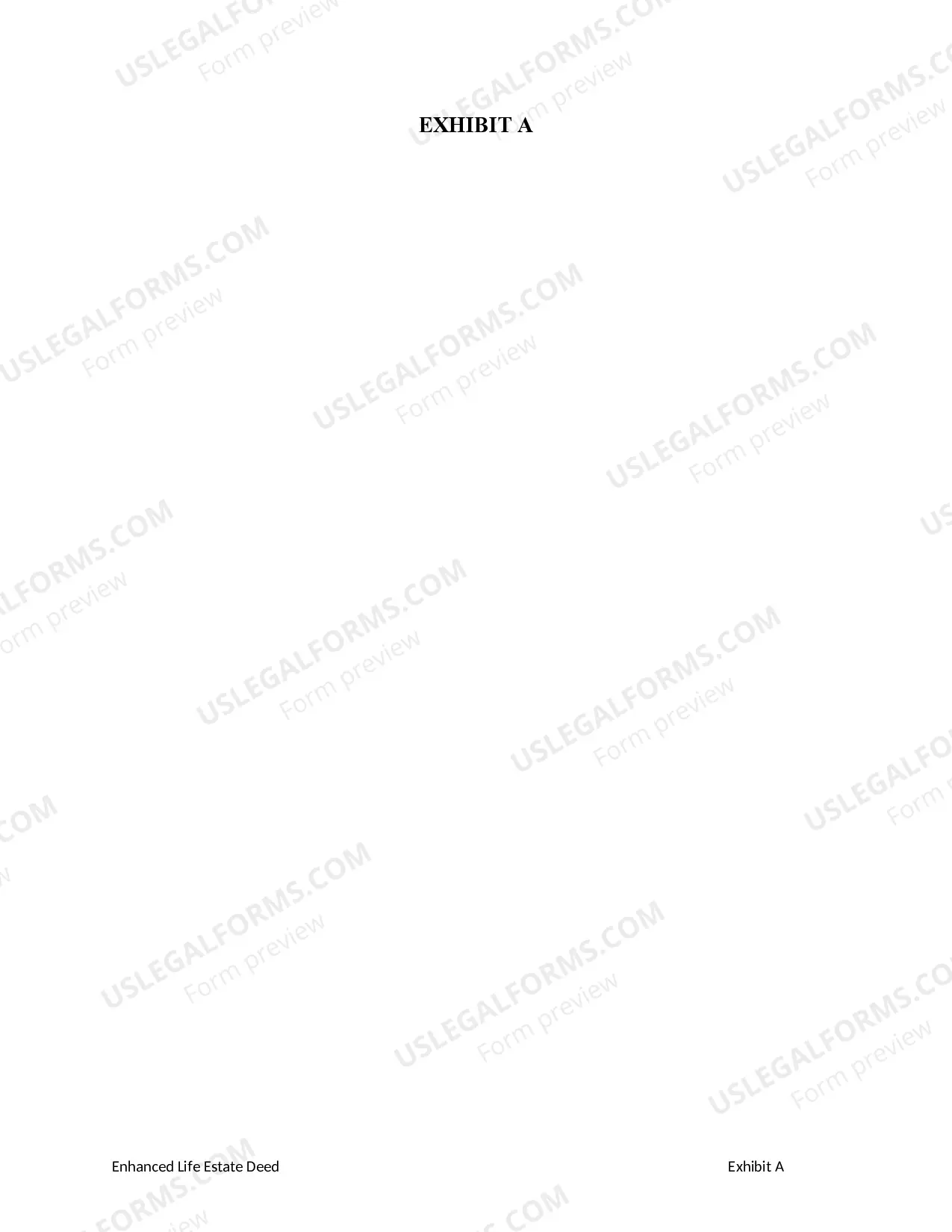 Preview Enhanced Life Estate or Lady Bird Deed - Individual to Individual