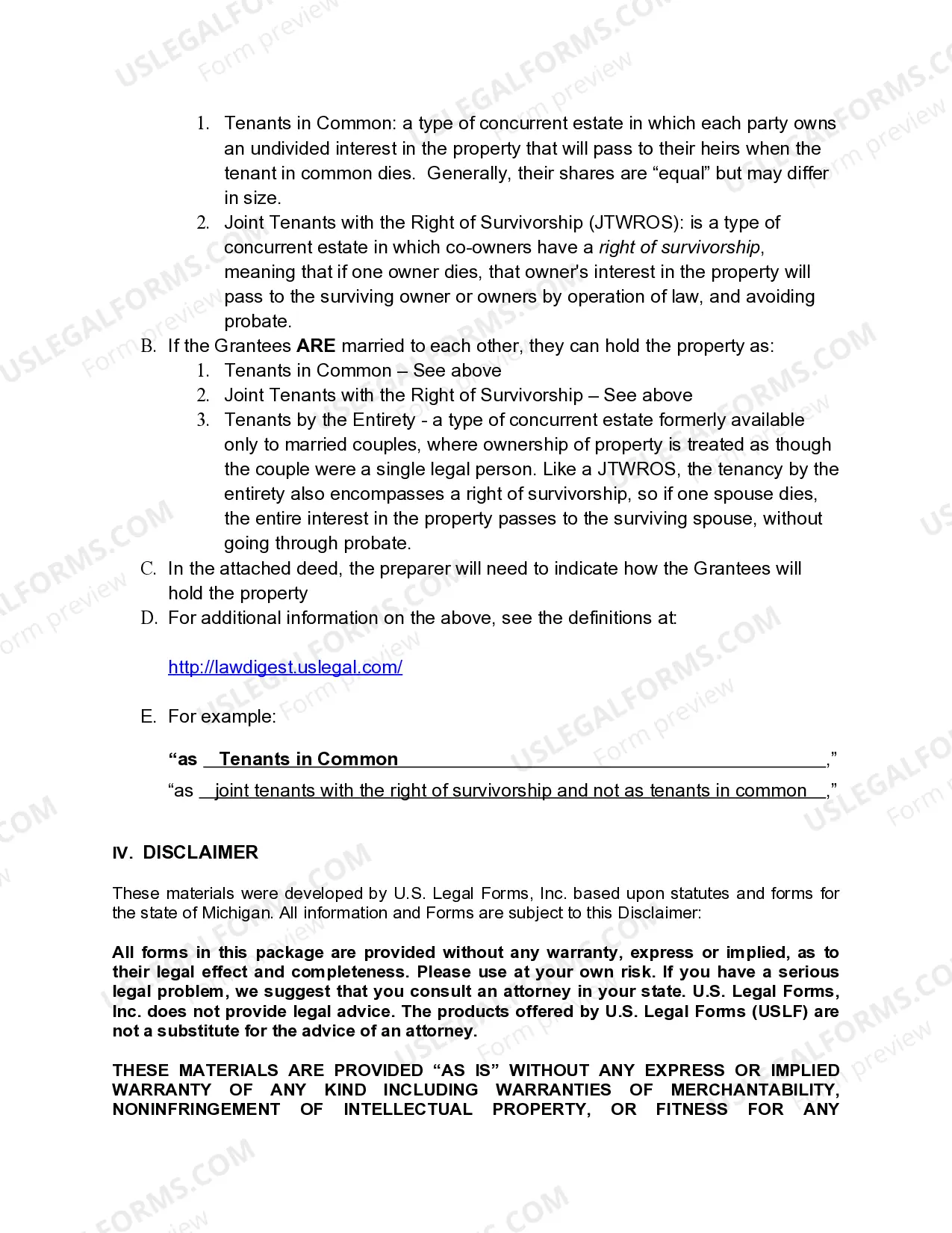 Preview Enhanced Life Estate Deed - Husband and Wife / Two Individuals to Four Individuals