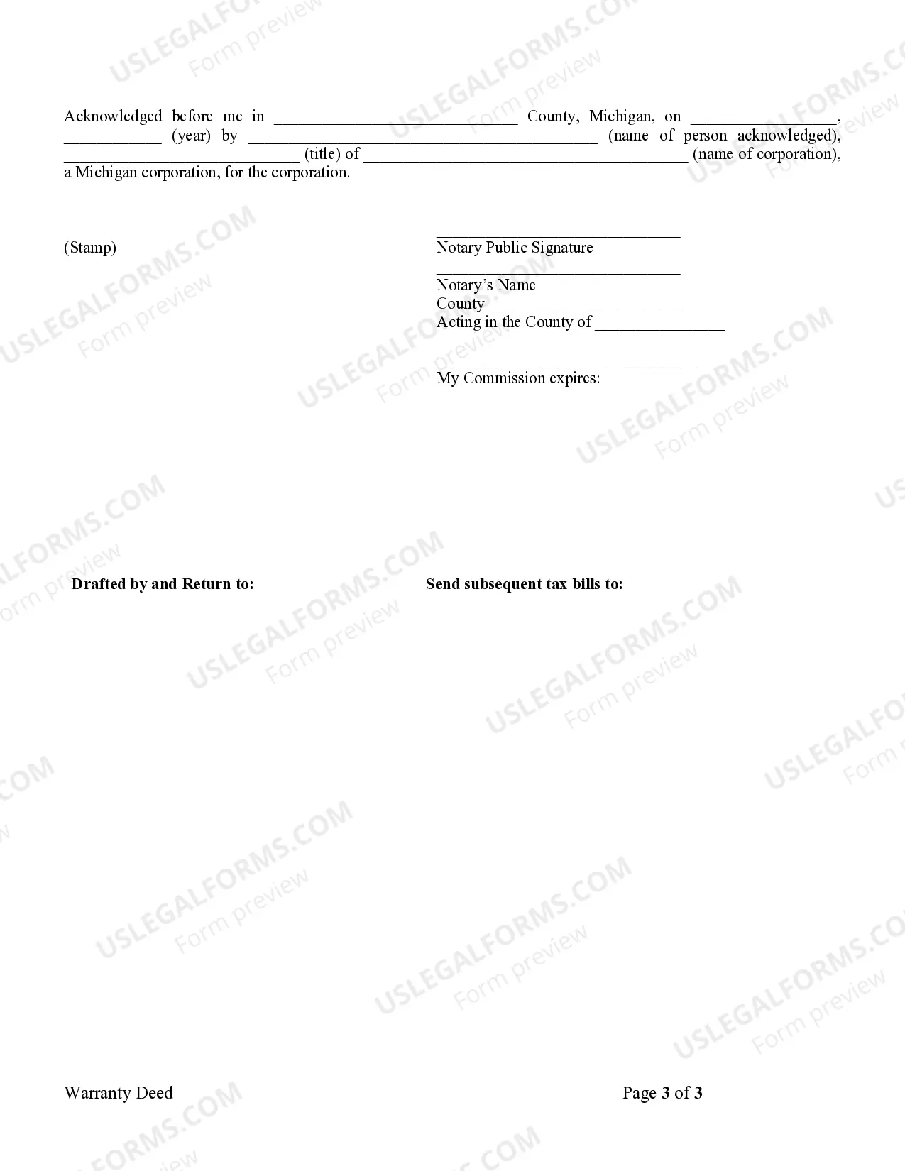 Preview Warranty Deed from Corporation to Individual