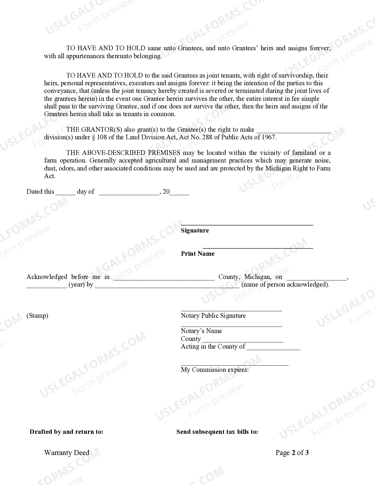 Preview Warranty Deed from Husband to Himself and Wife