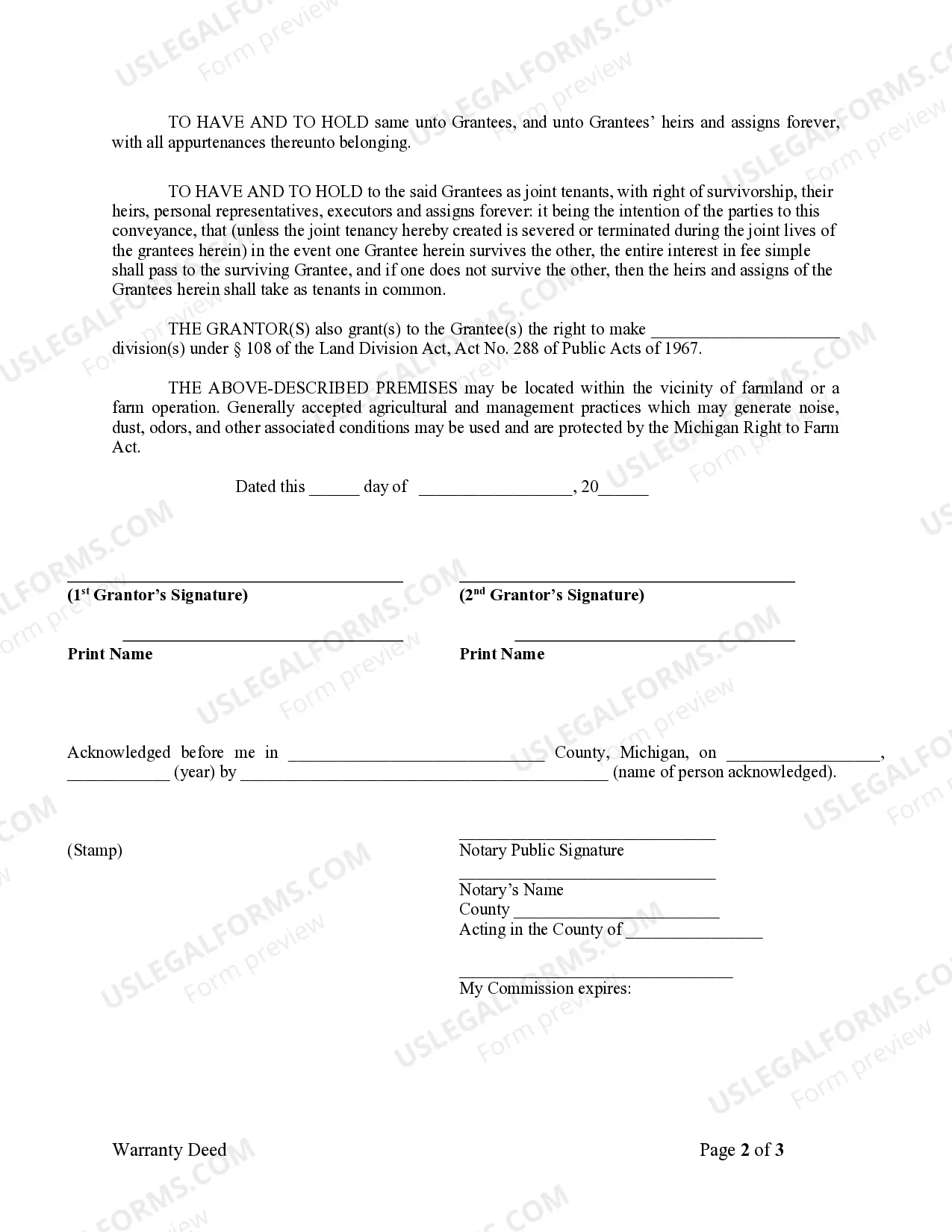 Preview Warranty Deed from Husband and Wife to Husband and Wife