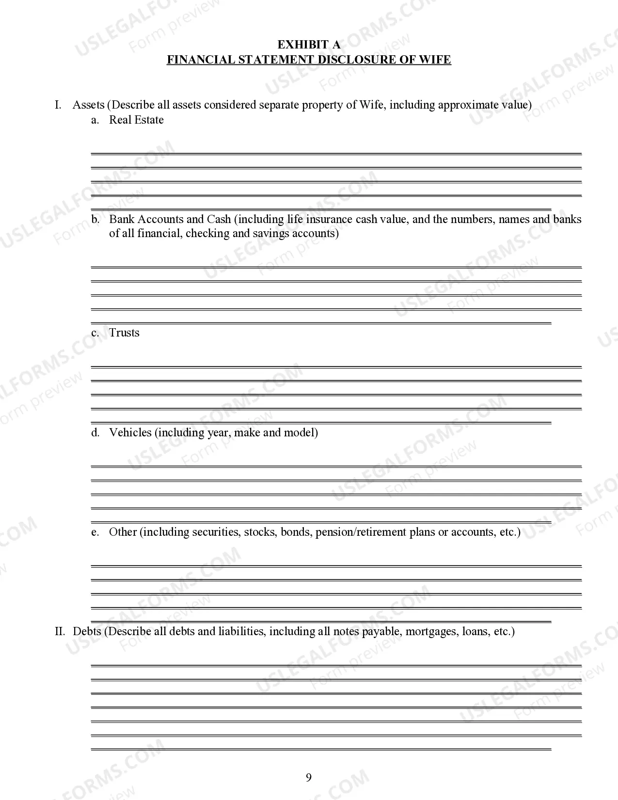 Preview Postnuptial Property Agreement