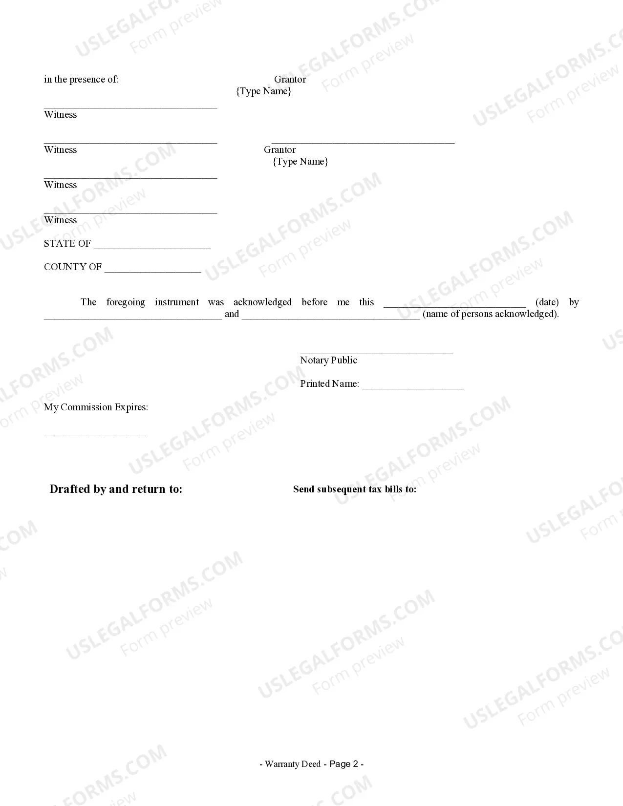 Preview Warranty Deed from Husband and Wife to an Individual