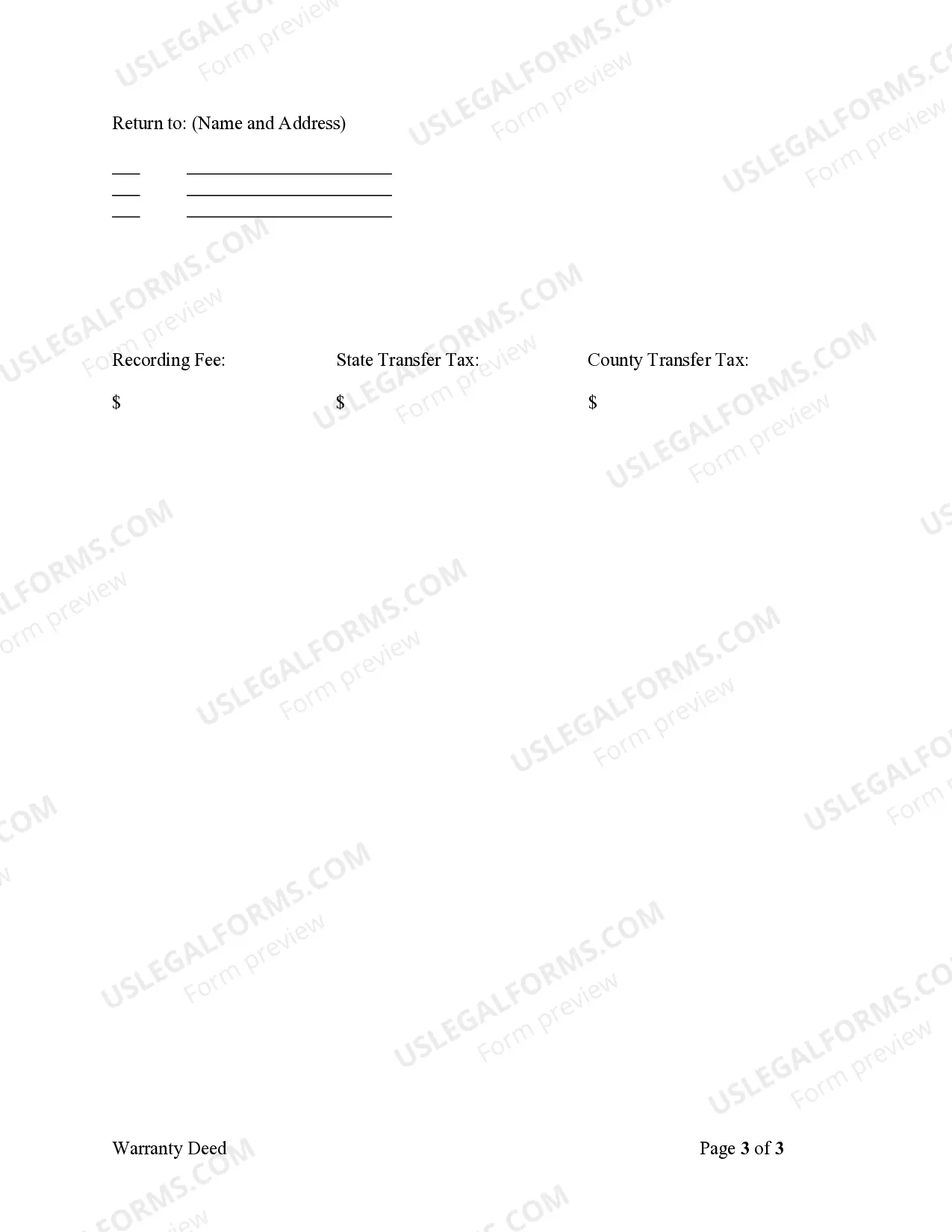 Preview Warranty Deed - Trust to Individual