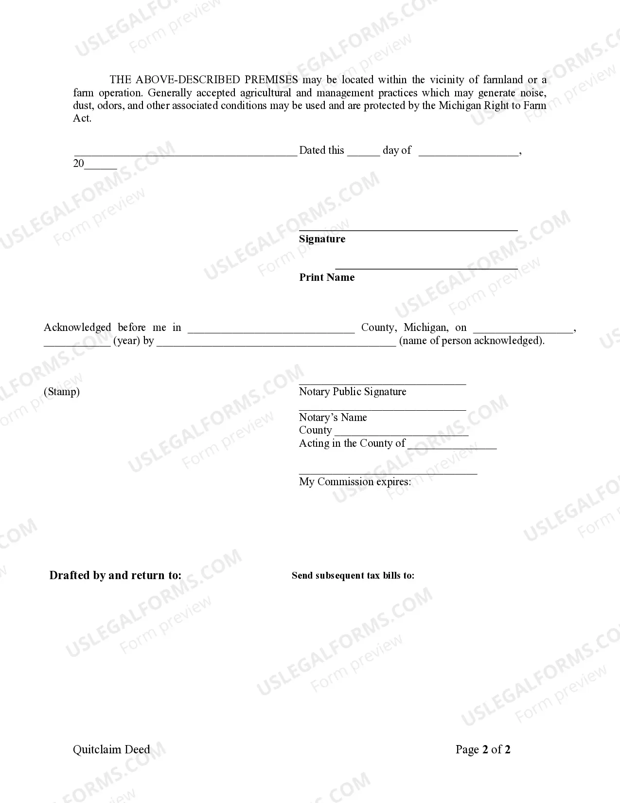 Preview Quitclaim Deed from Individual to Individual