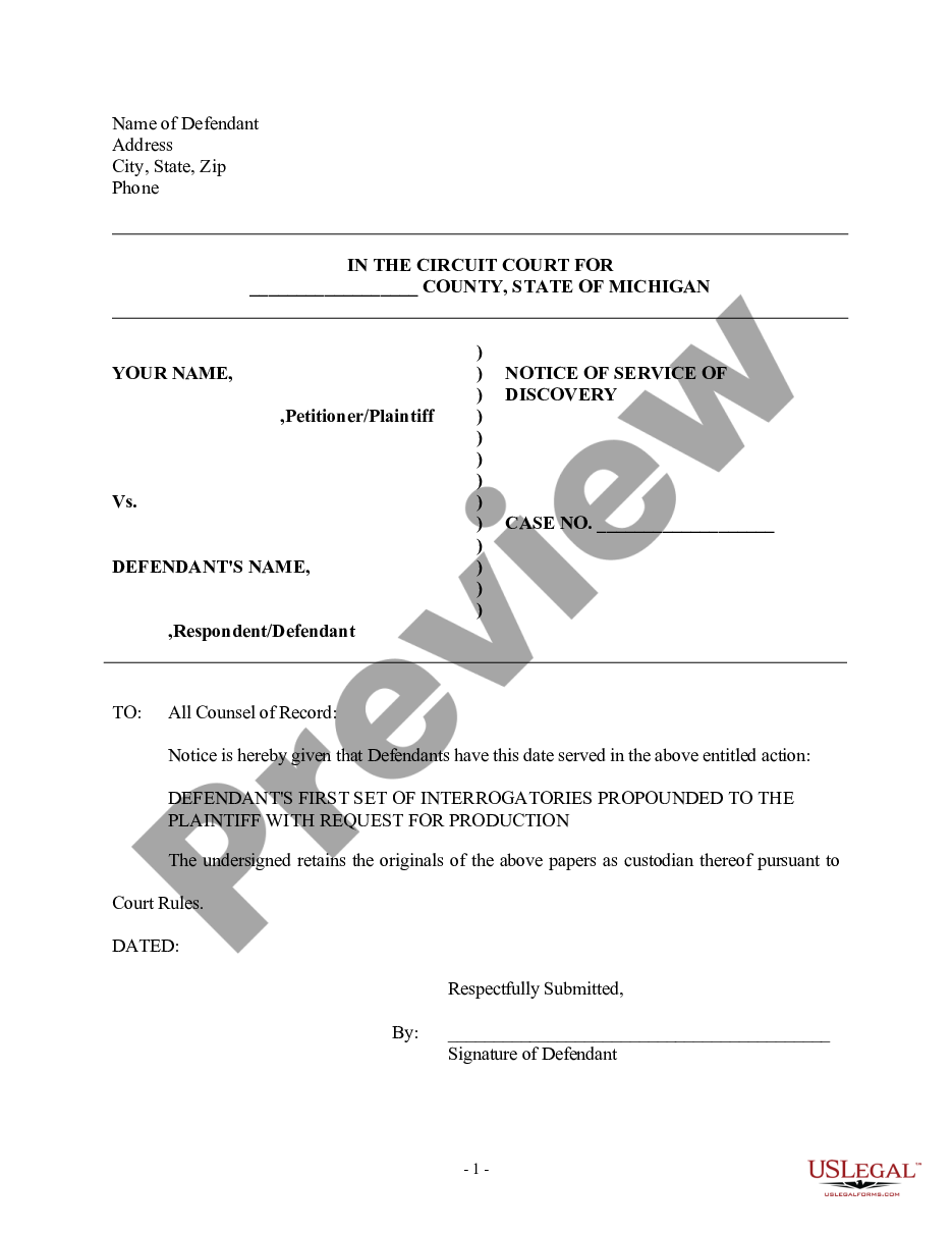 page 5 Discovery Interrogatories from Defendant to Plaintiff with Production Requests preview