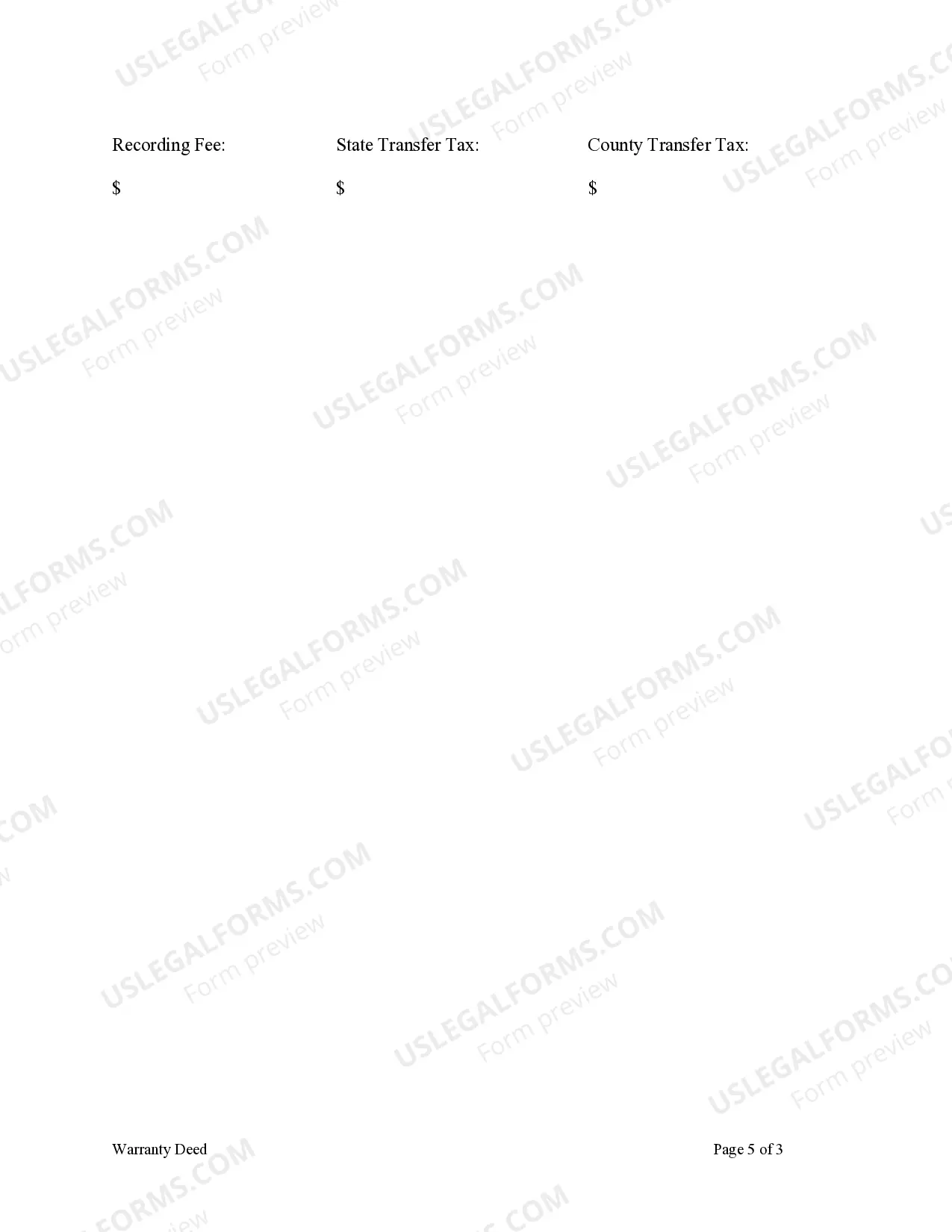 Preview Warranty Deed - Limited Liability Company to a Trust