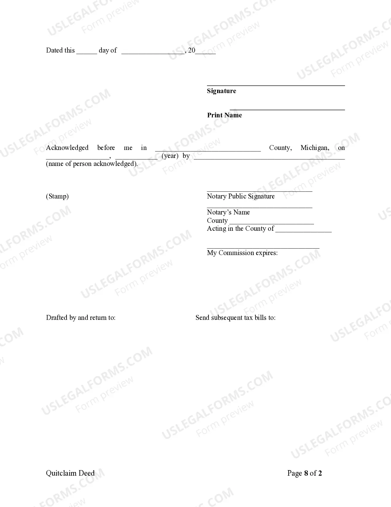 Preview Quitclaim Deed - One Individual to Four Individuals