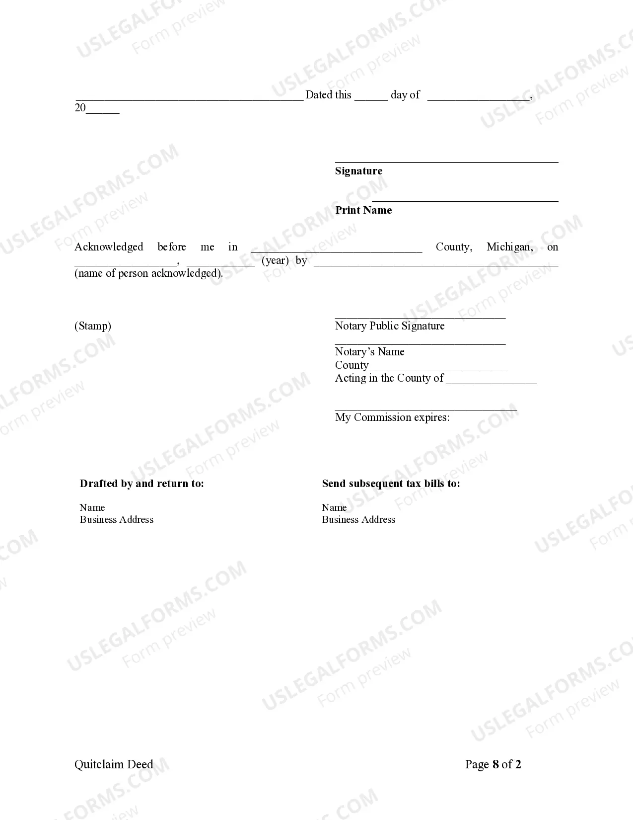 Preview Quitclaim Deed from Individual to Two Individuals in Joint Tenancy