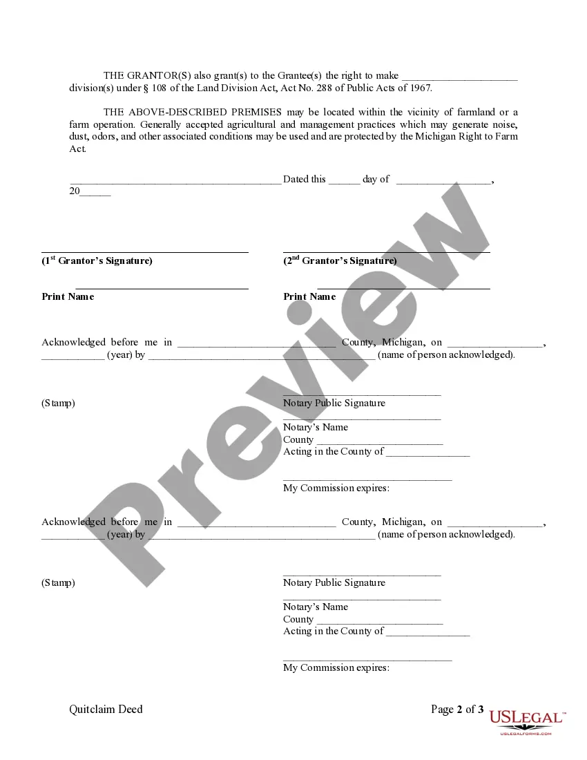Preview Quitclaim Deed by Two Individuals to Husband and Wife