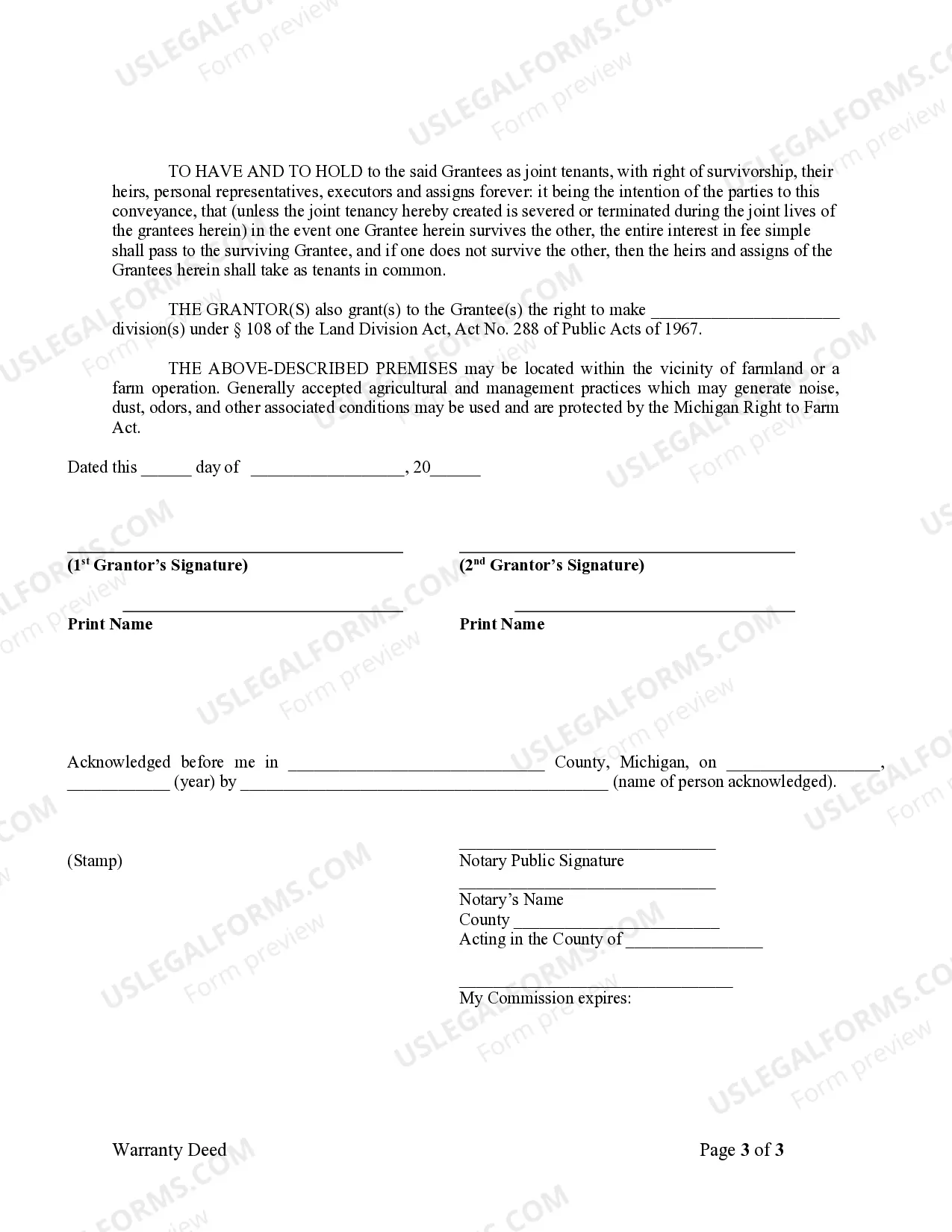 Preview Warranty Deed from two Individuals to Husband and Wife