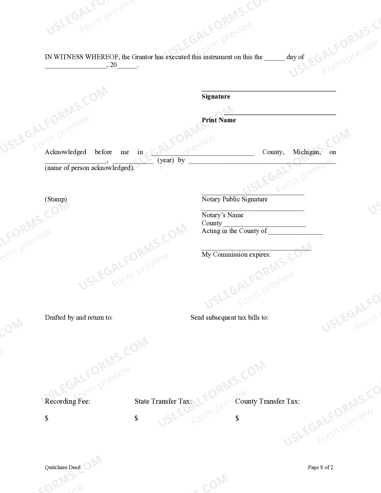 Preview Quitclaim Deed from Husband, or Individual, to Husband, Wife and an Individual