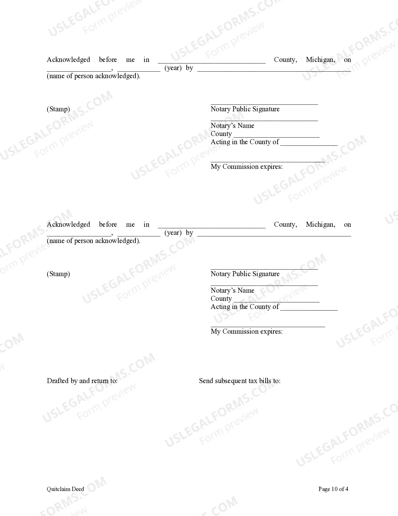 Preview Quitclaim Deed - Two Individuals to Three Individuals