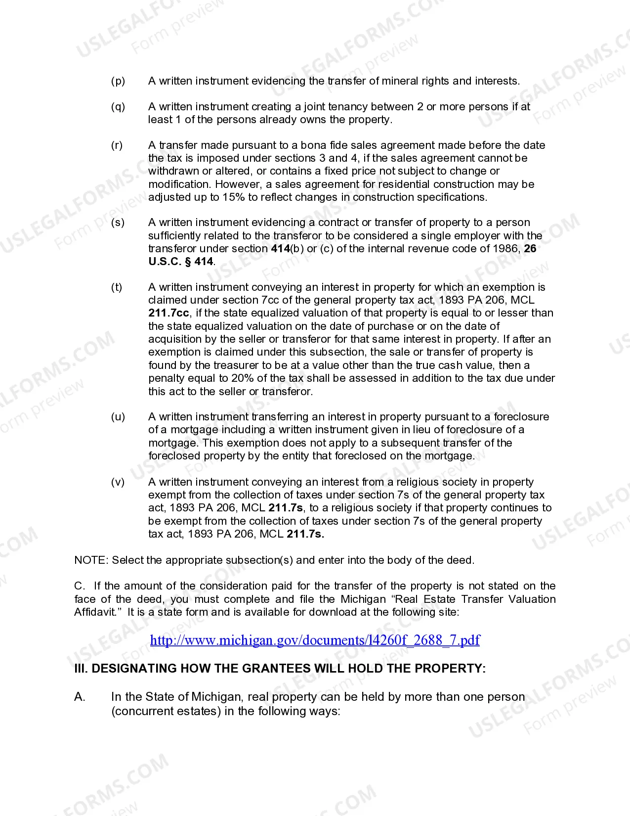 Preview Quitclaim Deed - Two Individuals to Three Individuals