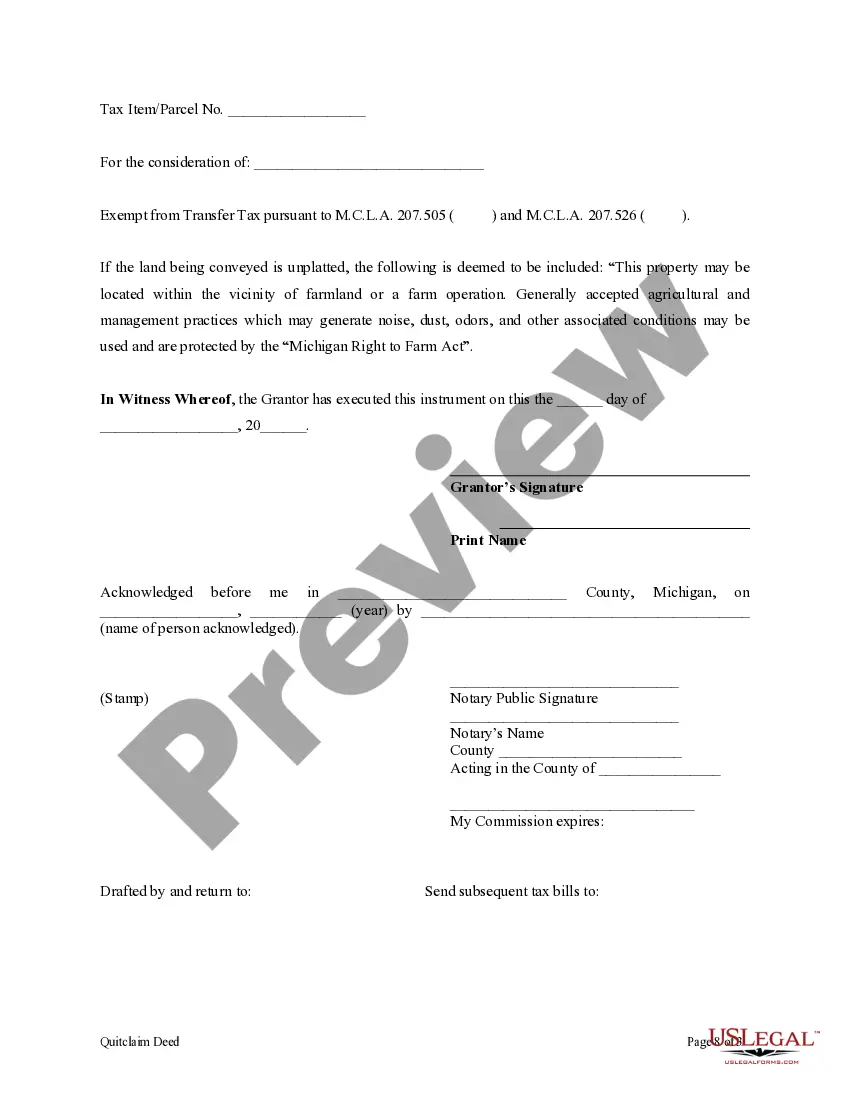Preview Quitclaim Deed from an Individual to Two Individuals