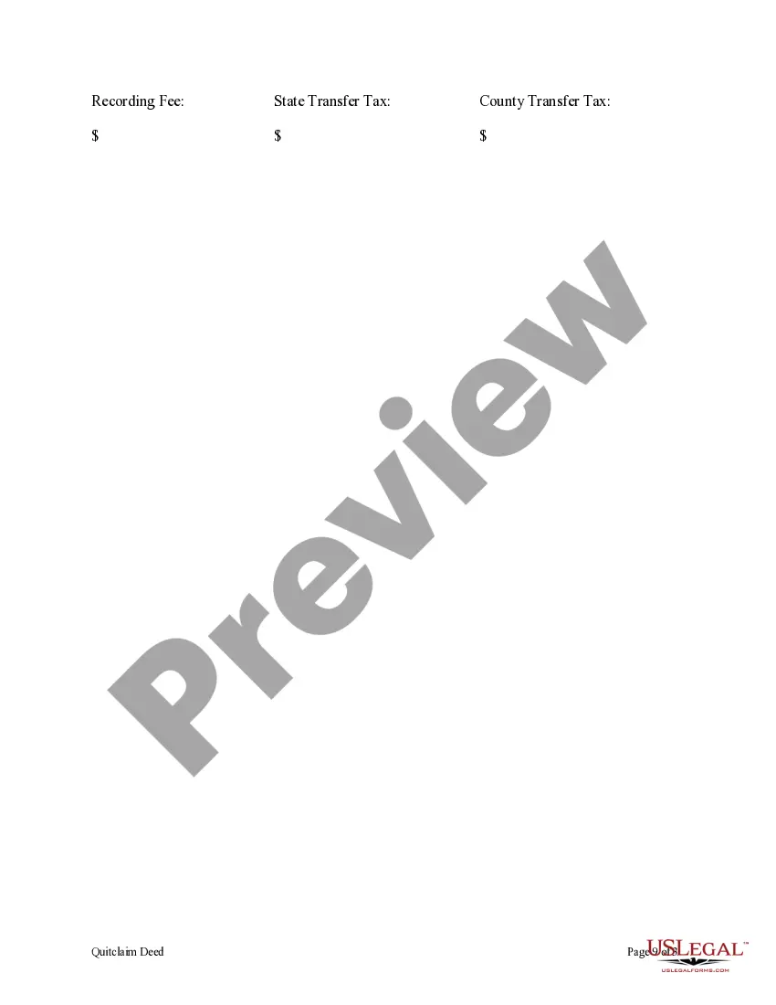 Preview Quitclaim Deed from an Individual to Two Individuals