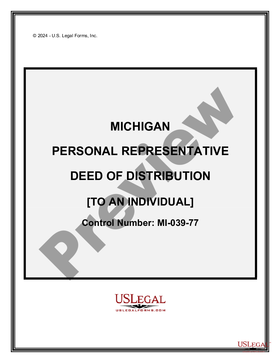 Michigan Probate Personal Representative Form US Legal Forms