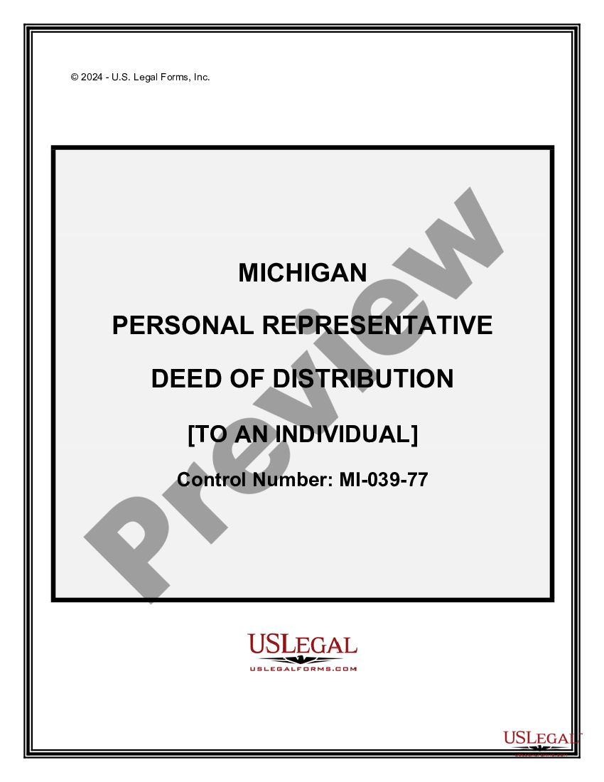 Michigan Probate Personal Representative Form US Legal Forms