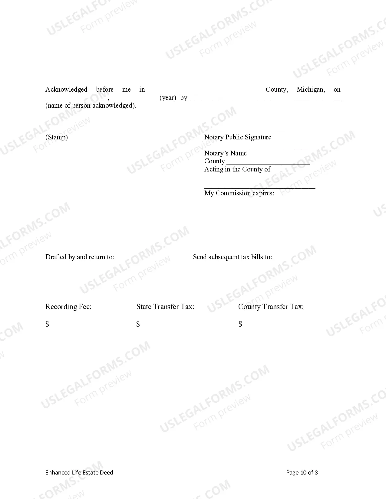 Preview Enhanced Life Estate or Lady Bird Deed - Two Individuals / Husband and Wife to Two Individuals / Husband and Wife