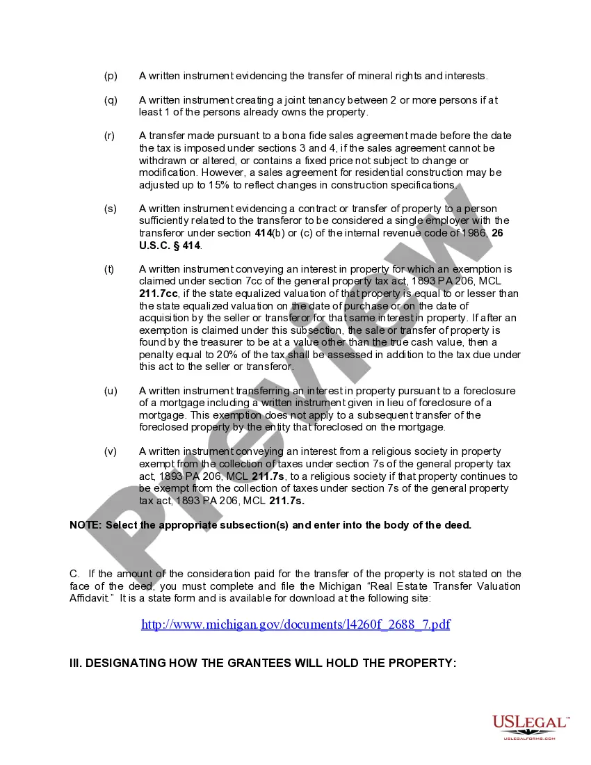 Preview Quitclaim Deed from an individual to three individuals.