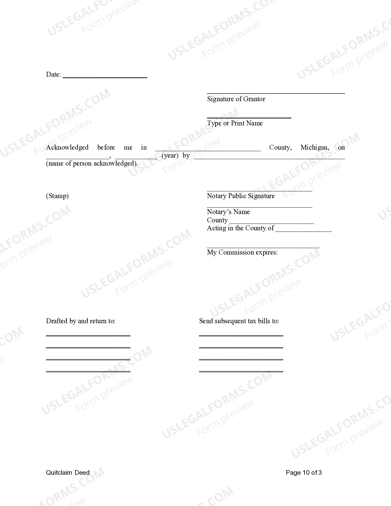 Preview Quitclaim Deed from Three Individuals to Two Individuals