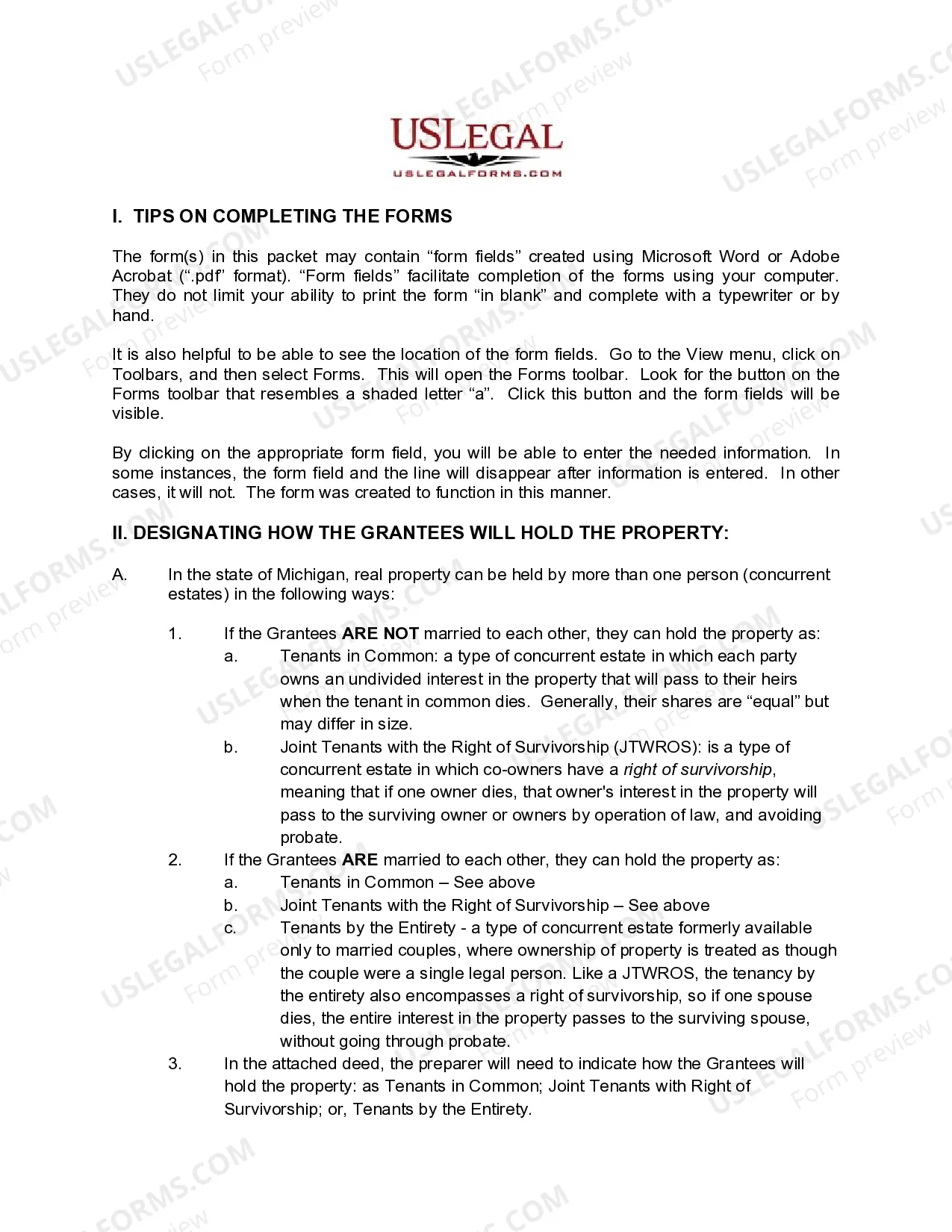 Preview Quitclaim Deed from Three (3) Individuals to Four (4) Individuals