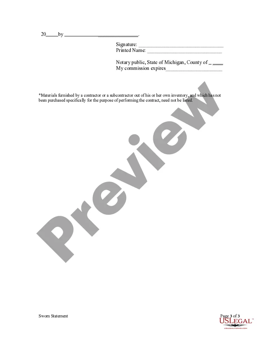 Get Sworn Statement - Individual Preview Sworn Statement - Individual