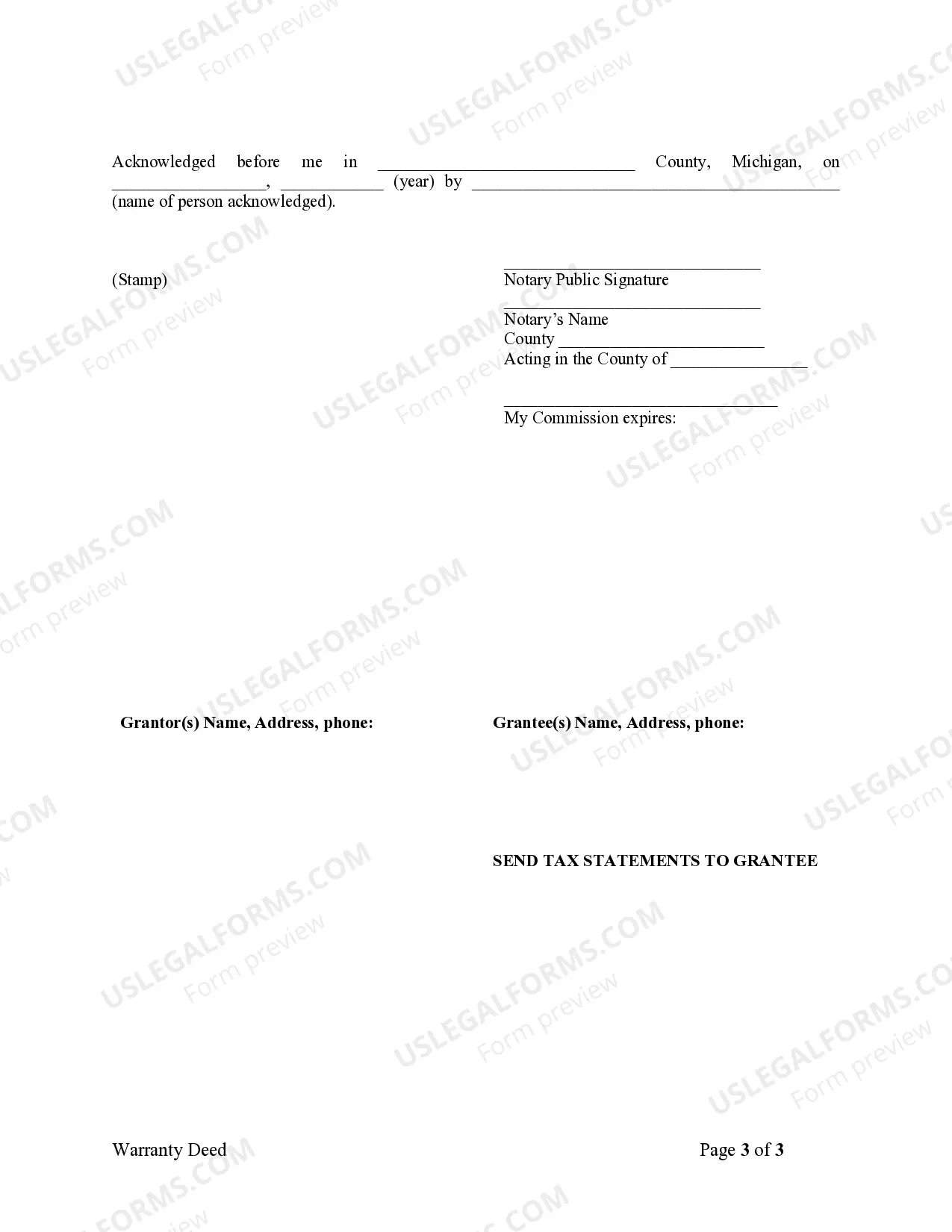 Preview Warranty Deed from two Individuals to Corporation