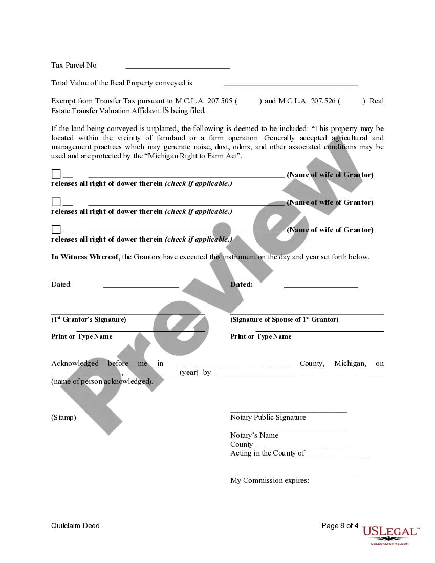 Preview Quitclaim Deed from three Individuals to an Individual