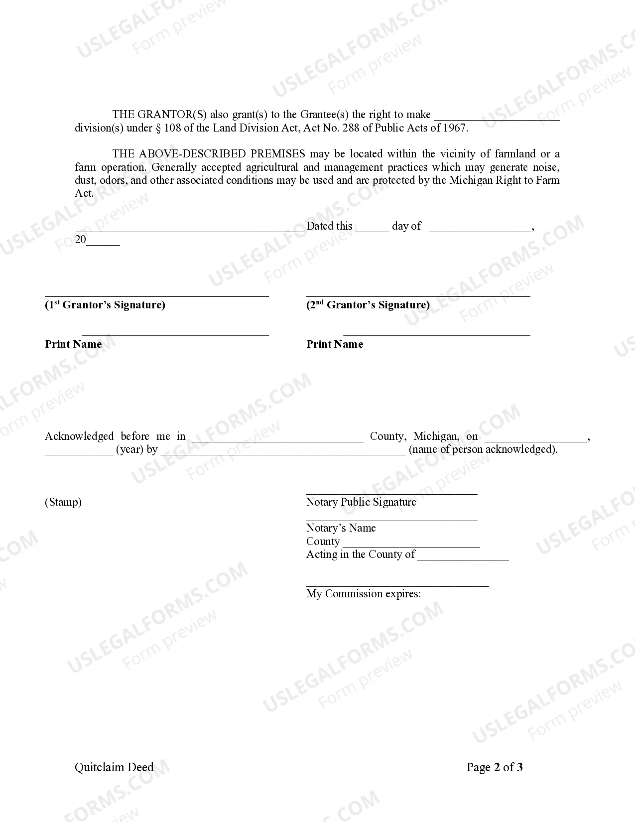 Preview Quitclaim Deed from Husband and Wife to Corporation