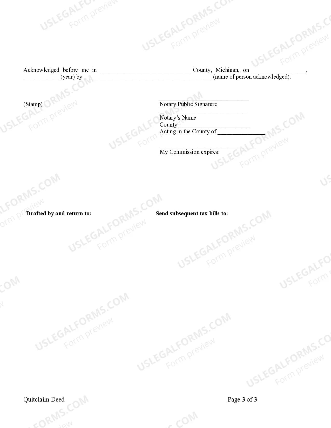 Preview Quitclaim Deed from Husband and Wife to Corporation