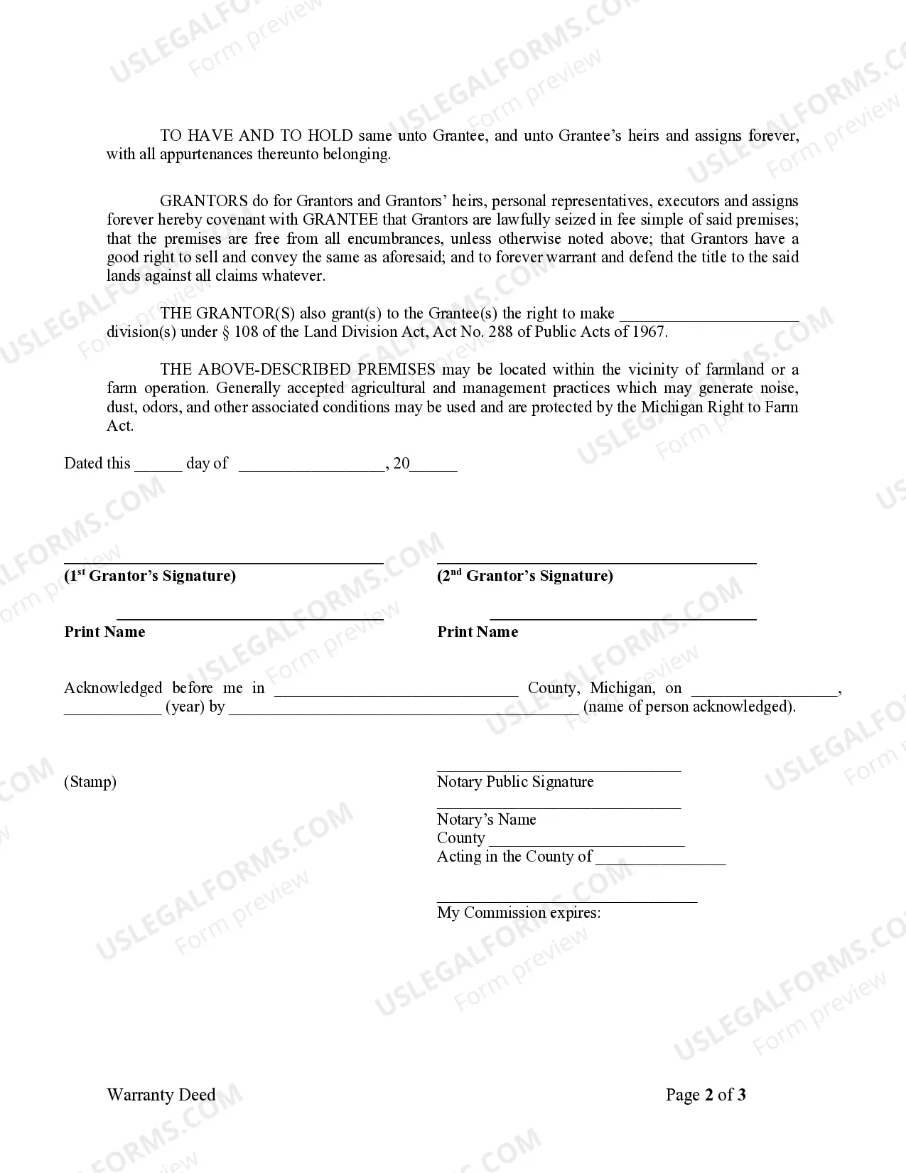 Preview Warranty Deed from Husband and Wife to Corporation