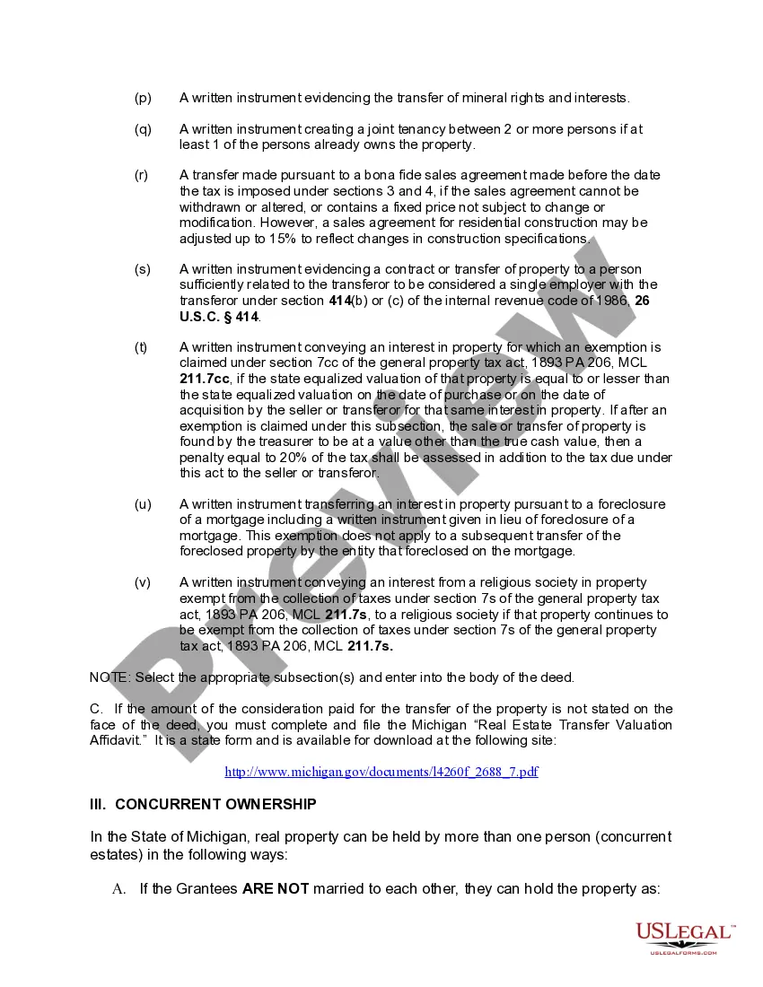 Preview Enhanced Life Estate or Lady Bird Deed - Two Individuals / Husband and Wife to Three Individuals