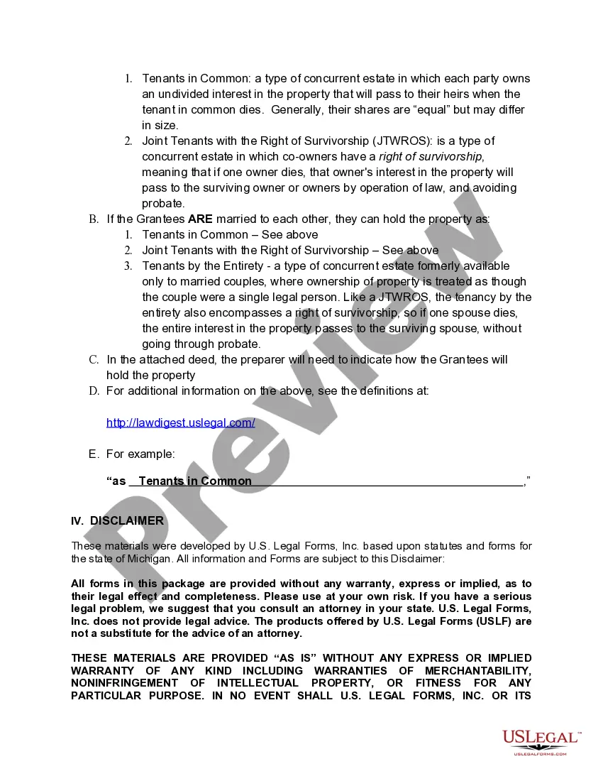 Preview Enhanced Life Estate or Lady Bird Deed - Two Individuals / Husband and Wife to Three Individuals