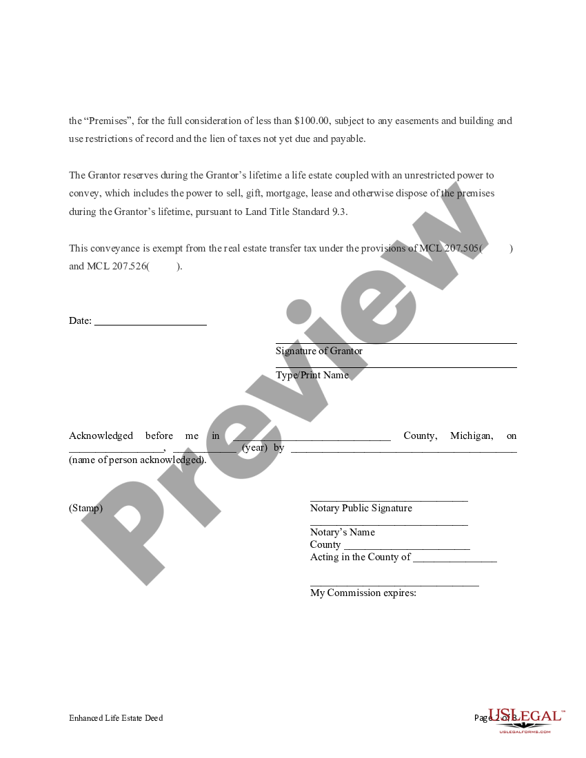 Lady Bird Trust Form With 2 Points | US Legal Forms