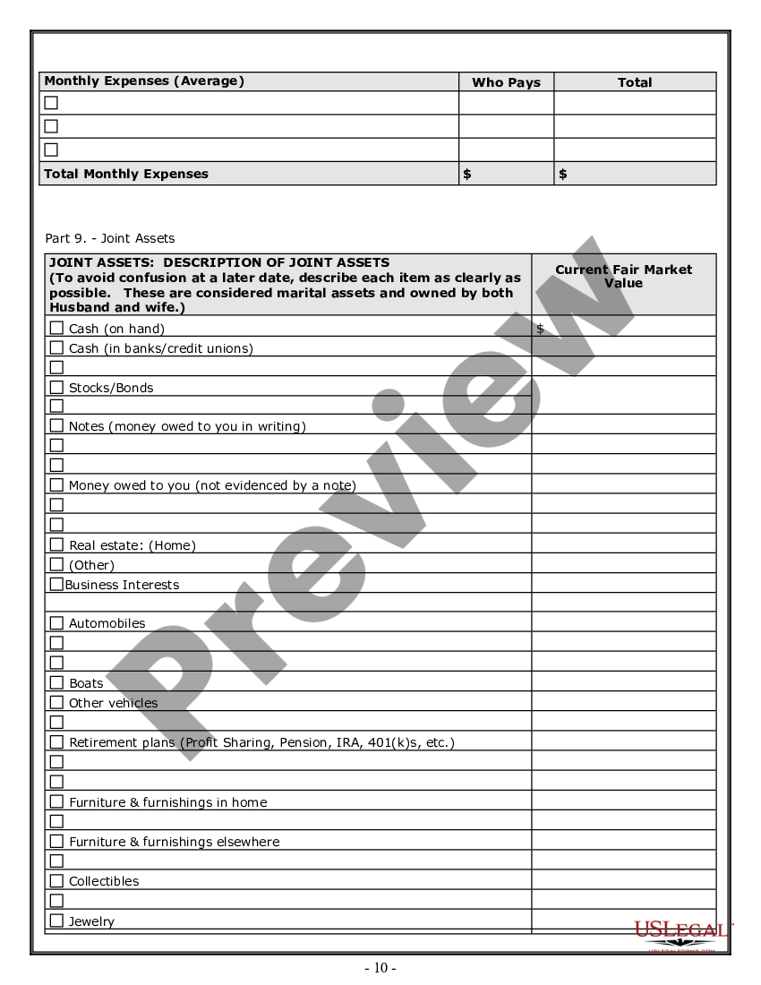 Michigan Divorce Worksheet And Law Summary For Contested Or Uncontested Case Of Over 25 Pages 4690