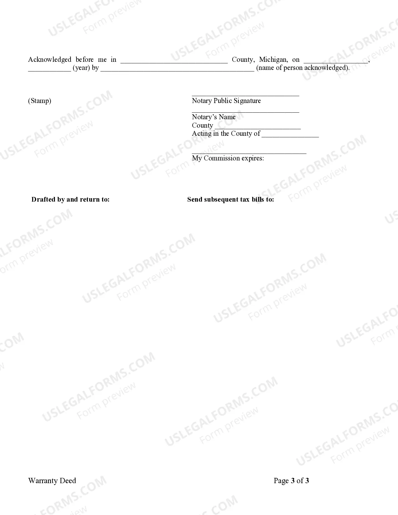 Preview Warranty Deed from Husband and Wife to LLC