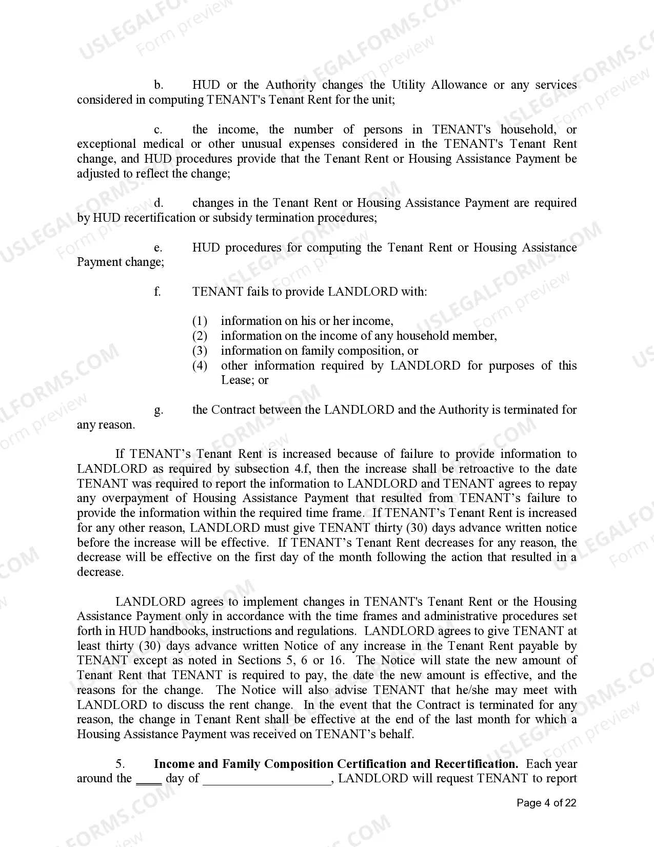 Preview Michigan Section 8 Lease Agreement