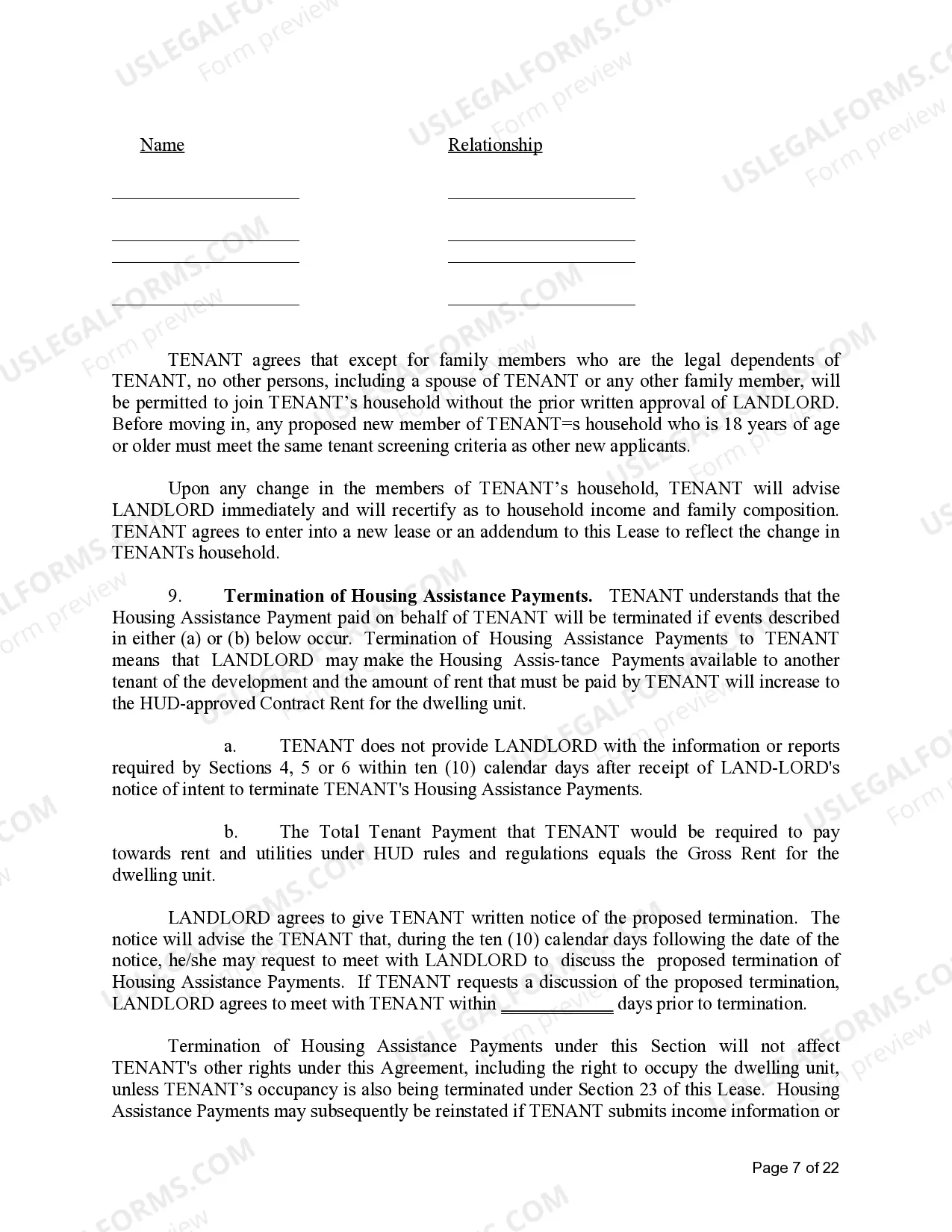 Preview Michigan Section 8 Lease Agreement