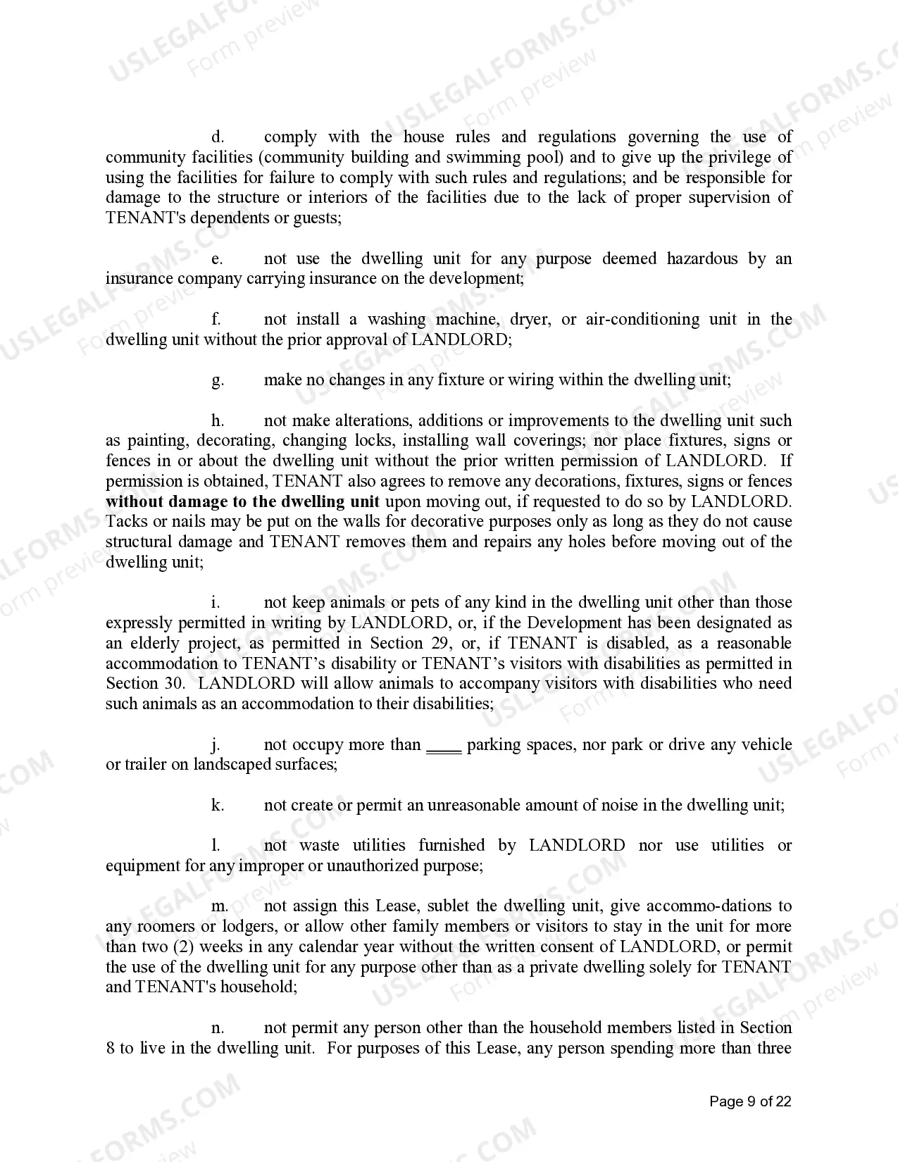 Preview Michigan Section 8 Lease Agreement