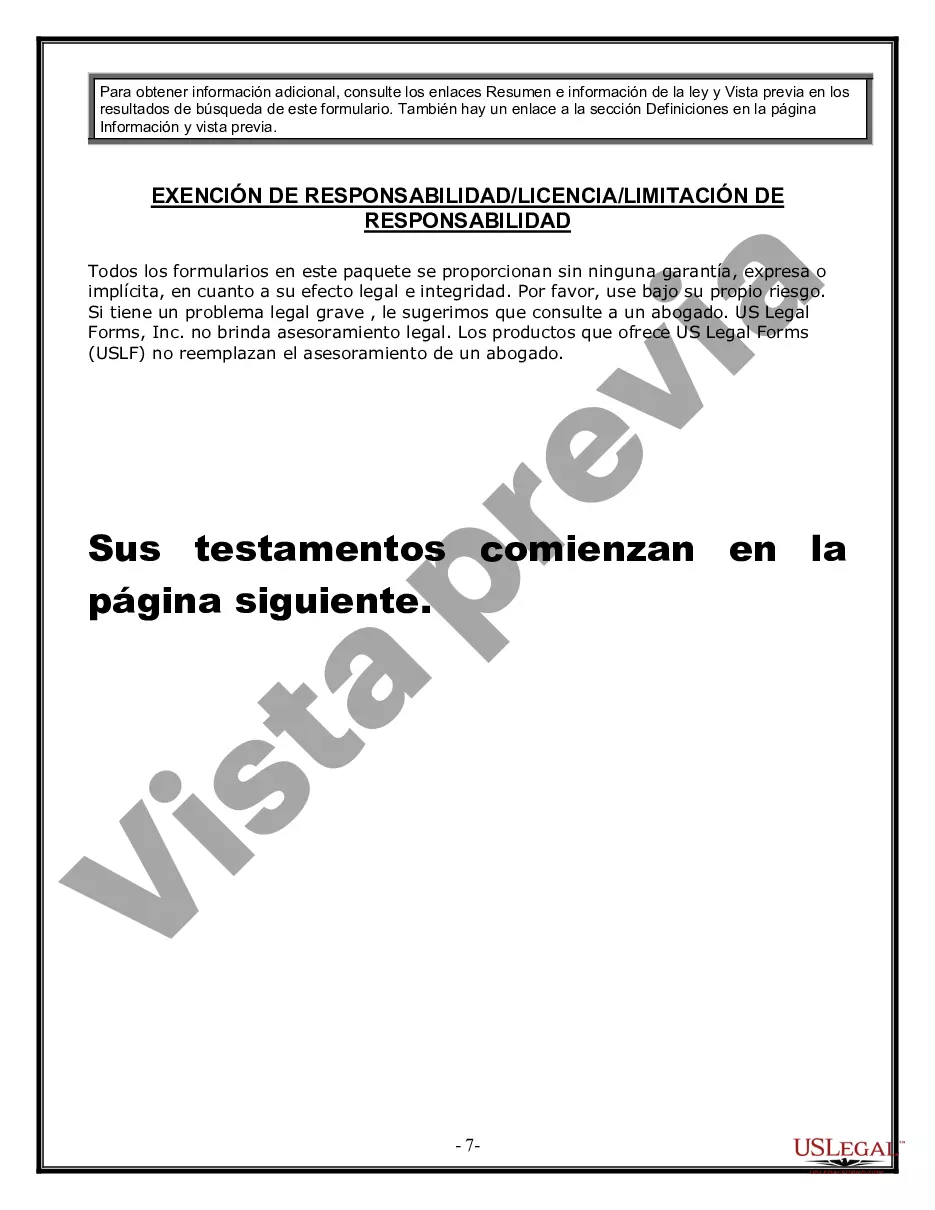 Get Testamentos mutuos que contienen última voluntad y testamentos para personas solteras que viven juntas sin hijos Preview Testamentos mutuos que contienen última voluntad y testamentos para personas solteras que viven juntas sin hijos