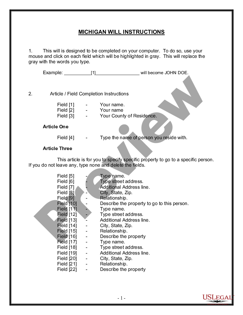 page 0 Mutual Wills containing Last Will and Testaments for Unmarried Persons living together with No Children preview