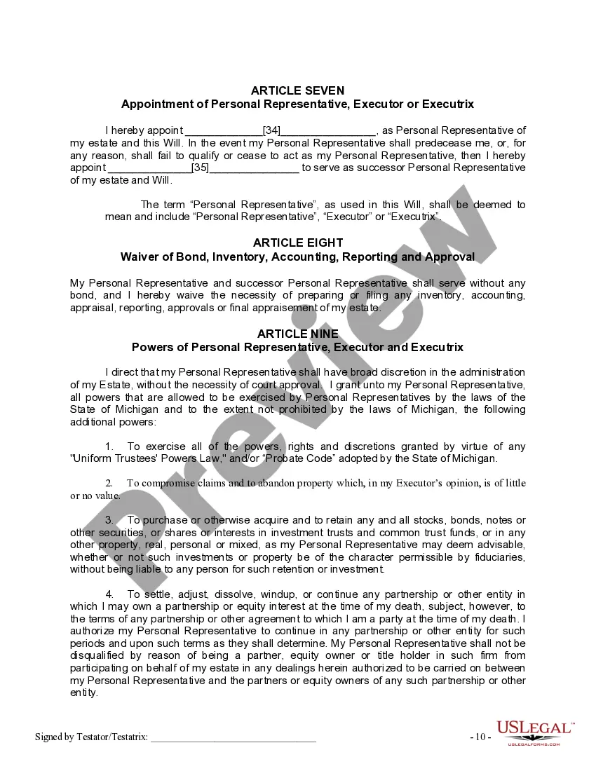 Preview Mutual Wills Package of Last Wills and Testaments for Man and Woman living together not Married with Adult Children