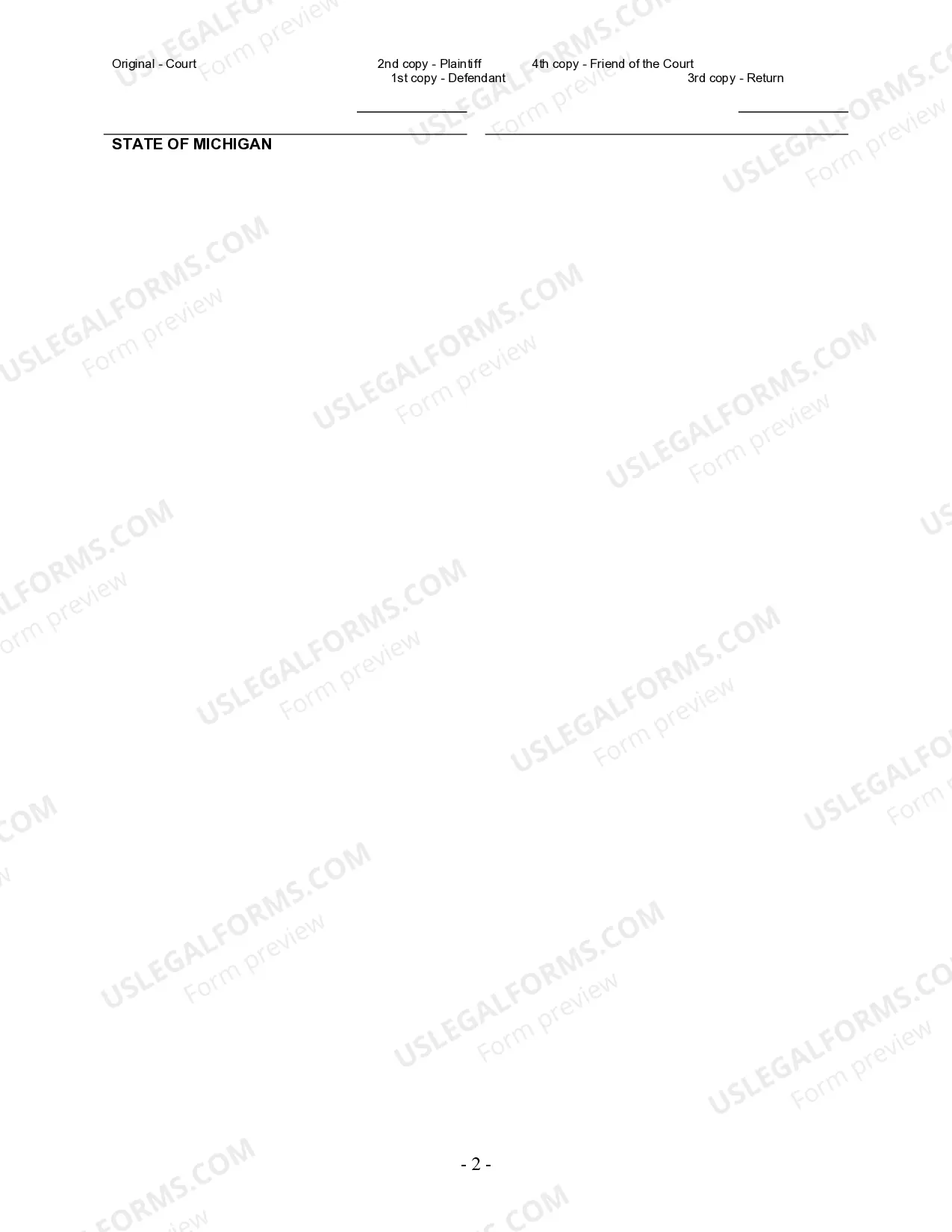 Preview Complaint for Divorce with Minor Children