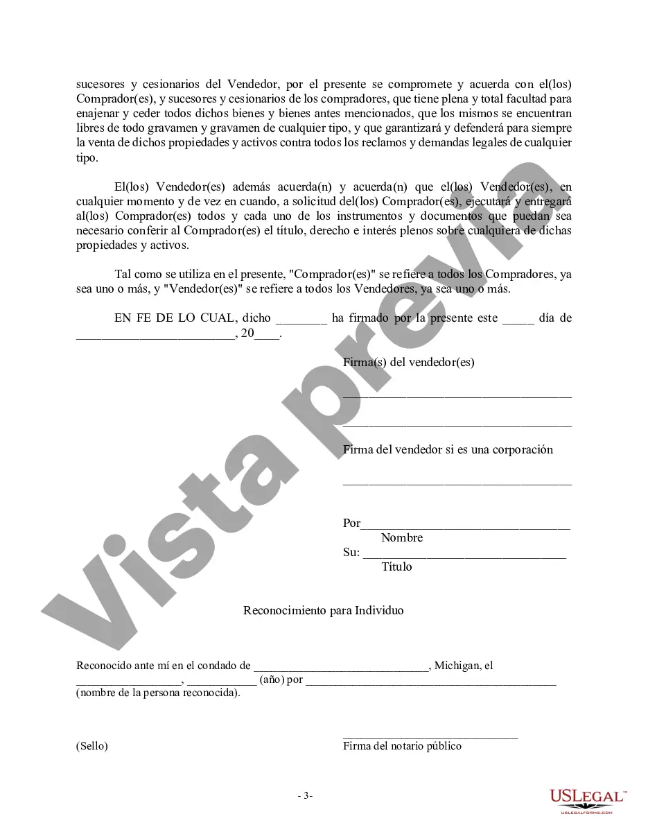 Preview Factura de venta en relación con la venta del negocio por parte del vendedor individual o corporativo