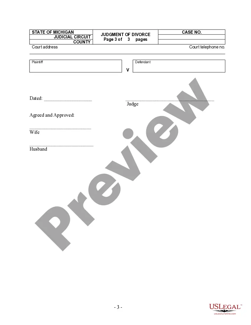 Preview Judgment of Divorce for People with Adult Children
