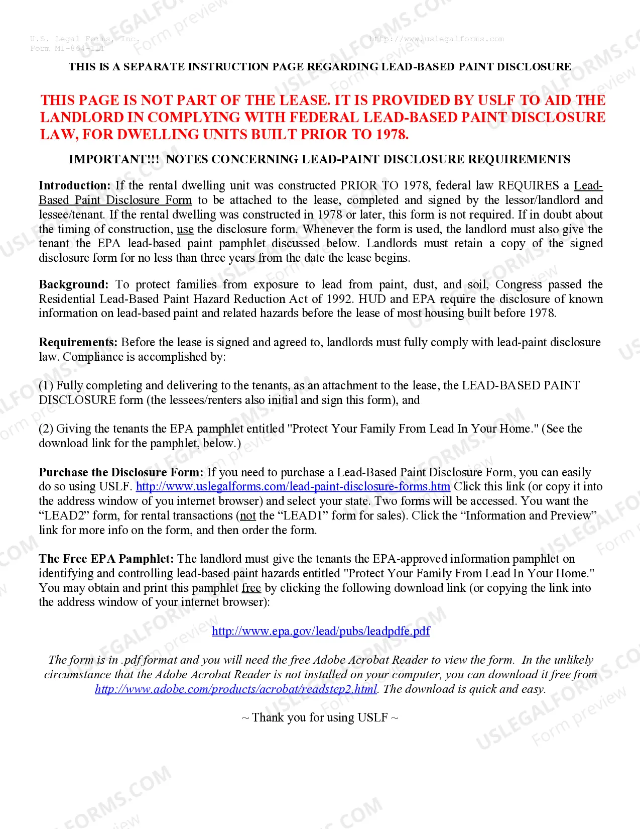 Preview Residential Lease or Rental Agreement for Month to Month