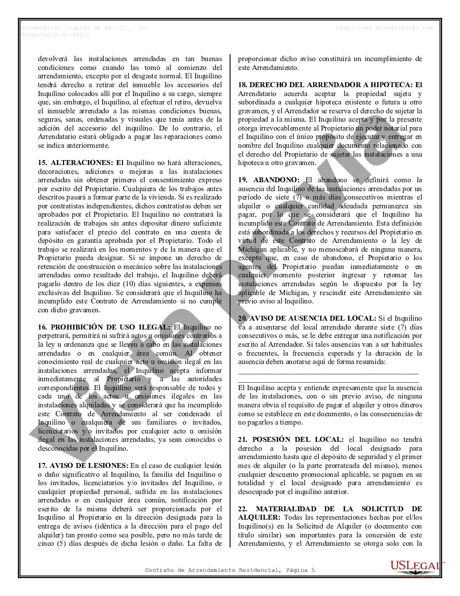 Preview Contrato de arrendamiento de alquiler residencial