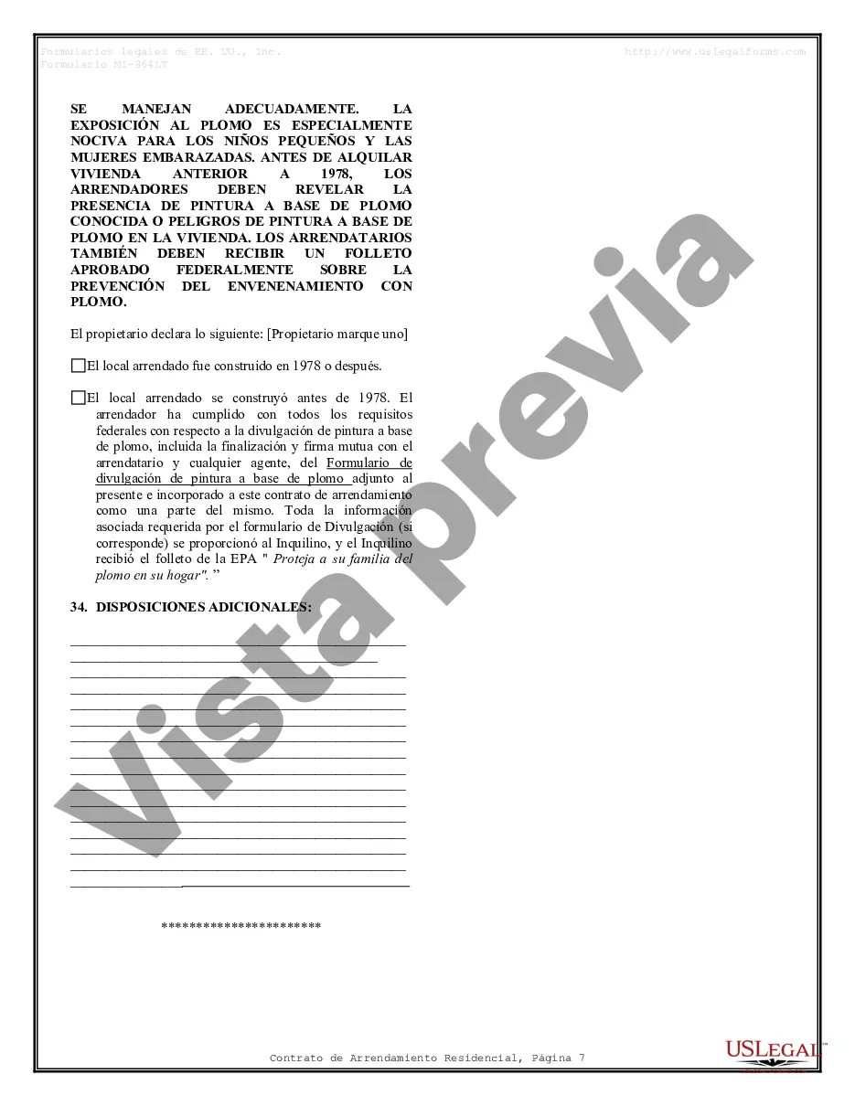 Preview Contrato de arrendamiento de alquiler residencial